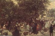 Adolph von Menzel Afternoon in the Tuileries Garden (nn02) oil painting